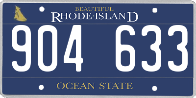 RI license plate 904633