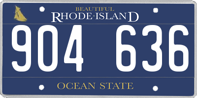 RI license plate 904636