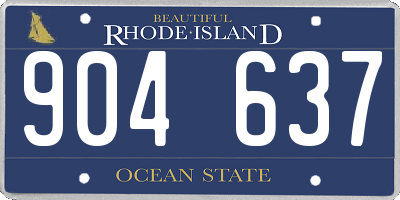 RI license plate 904637