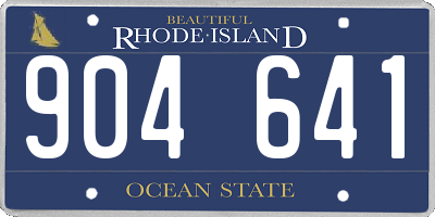 RI license plate 904641