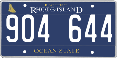 RI license plate 904644