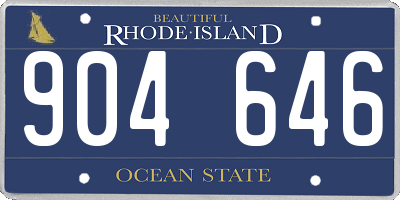 RI license plate 904646