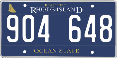 RI license plate 904648