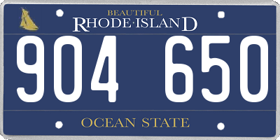 RI license plate 904650