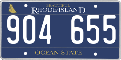 RI license plate 904655