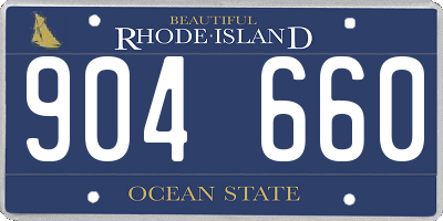 RI license plate 904660