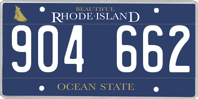 RI license plate 904662