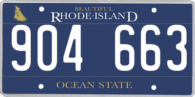 RI license plate 904663