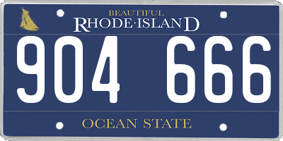 RI license plate 904666