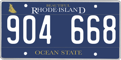 RI license plate 904668