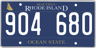 RI license plate 904680