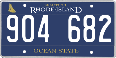 RI license plate 904682