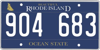 RI license plate 904683