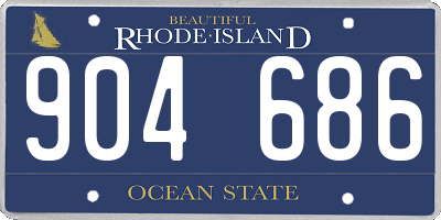 RI license plate 904686