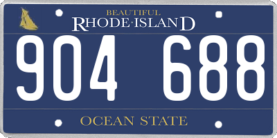 RI license plate 904688