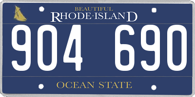 RI license plate 904690