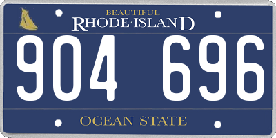RI license plate 904696