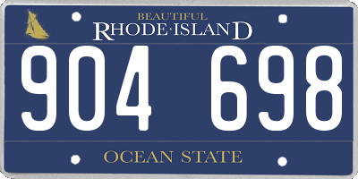 RI license plate 904698