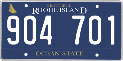 RI license plate 904701