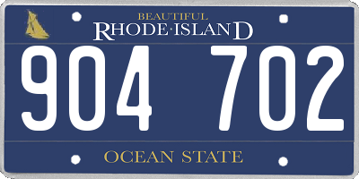 RI license plate 904702