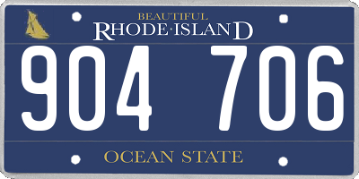 RI license plate 904706