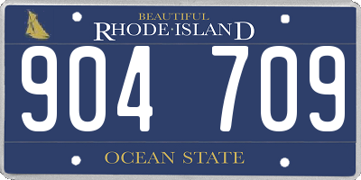RI license plate 904709