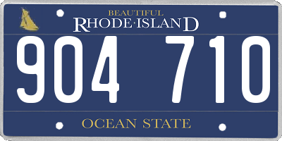 RI license plate 904710