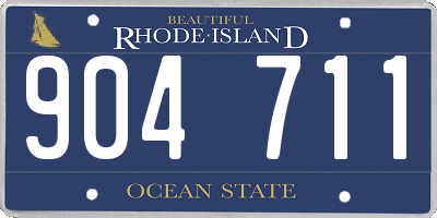 RI license plate 904711