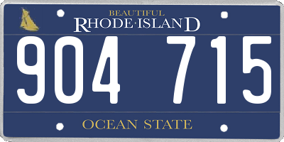 RI license plate 904715