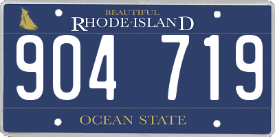 RI license plate 904719
