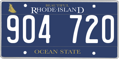 RI license plate 904720