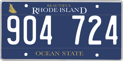 RI license plate 904724