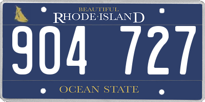 RI license plate 904727