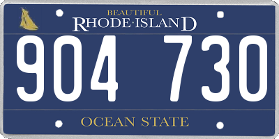 RI license plate 904730