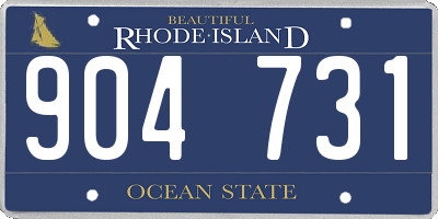 RI license plate 904731