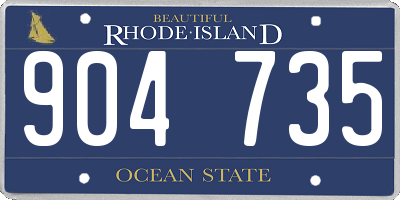 RI license plate 904735