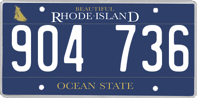 RI license plate 904736