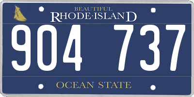 RI license plate 904737