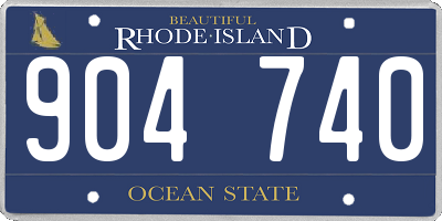 RI license plate 904740