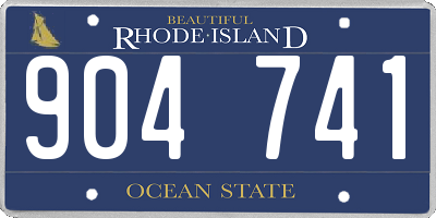 RI license plate 904741