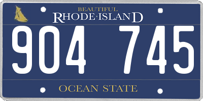 RI license plate 904745