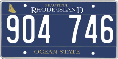 RI license plate 904746