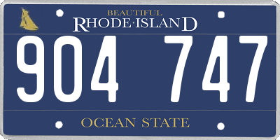 RI license plate 904747