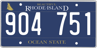 RI license plate 904751