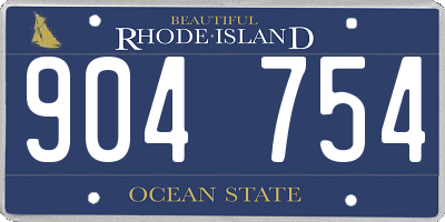 RI license plate 904754