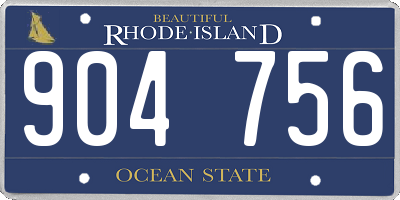 RI license plate 904756