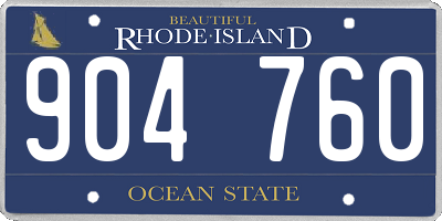 RI license plate 904760