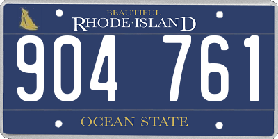 RI license plate 904761