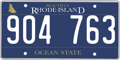 RI license plate 904763