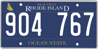 RI license plate 904767